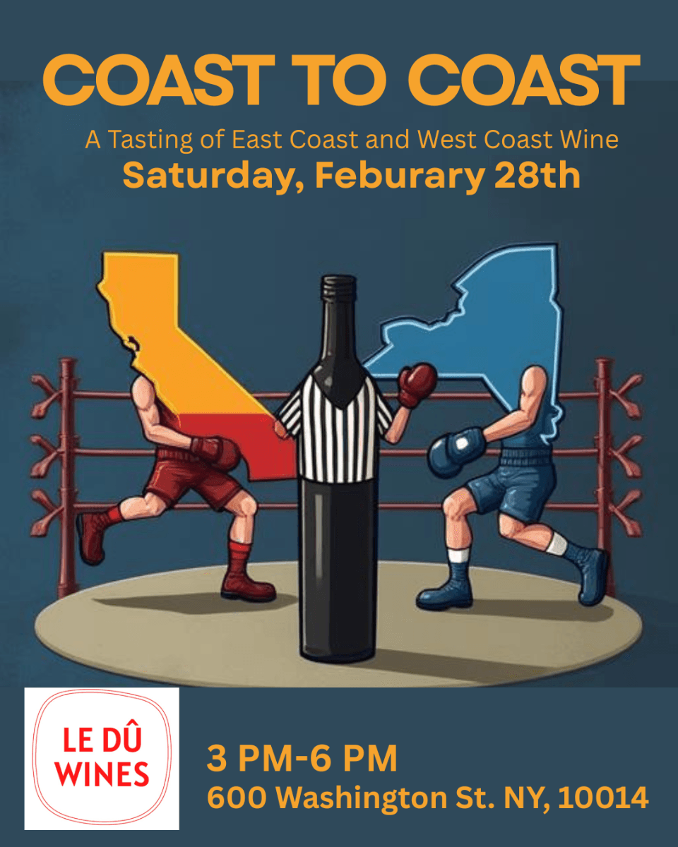 Coast to Coast: A Tasting of East Coast and West Coast Wine